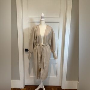 Express, long cream sweater cardigan size small